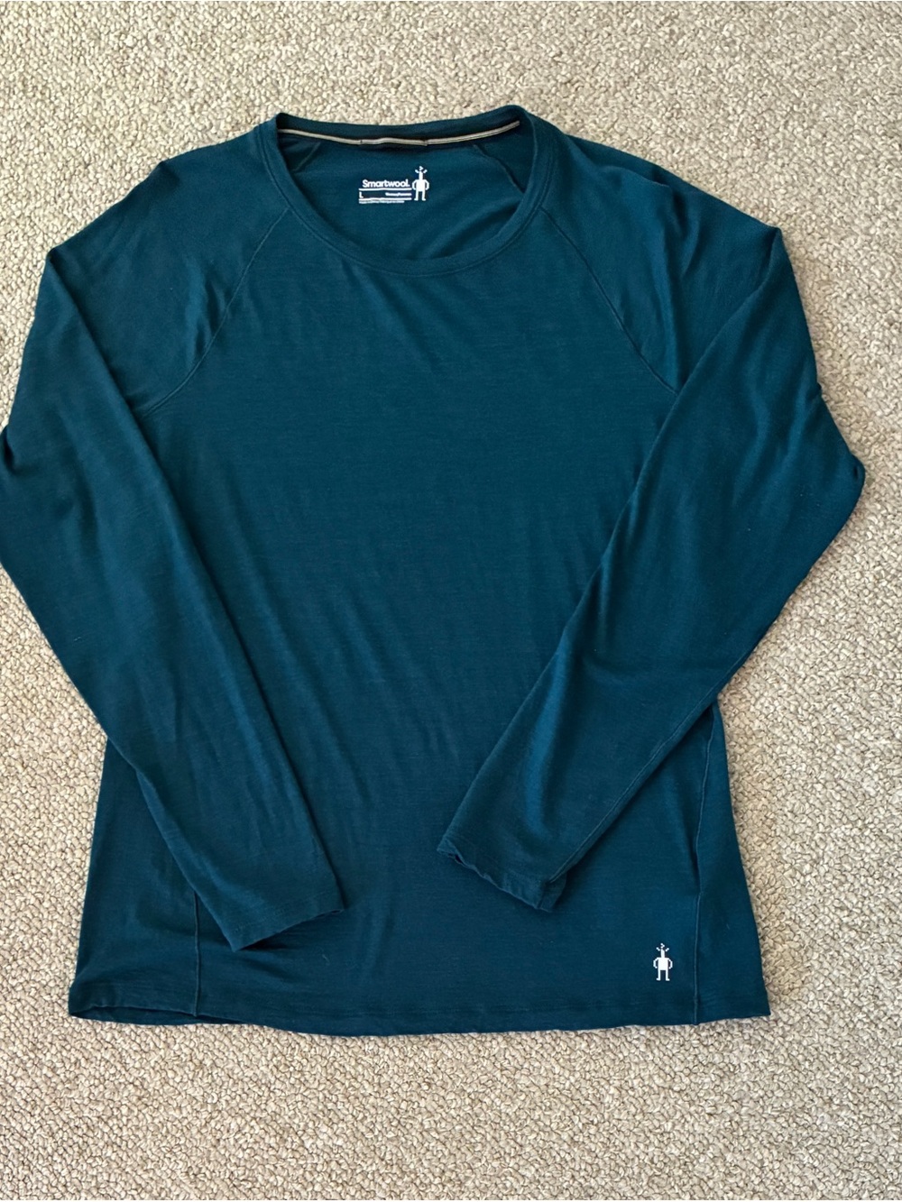 Smartwool Women’s Long-Sleeve Crew in Deep Teal